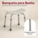 Banqueta para Banho para Idosos em Alumínio Altura Ajustável
