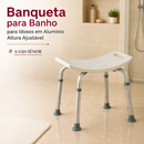 Banqueta para Banho para Idosos em Alumínio Altura Ajustável