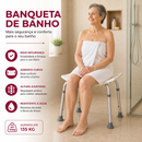 Banqueta para Banho para Idosos em Alumínio Altura Ajustável