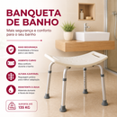 Banqueta para Banho para Idosos em Alumínio Altura Ajustável