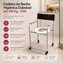 Cadeira de Banho Higiênica Dobrável até 100 Kg - D30