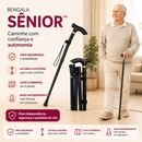 Bengala Sênior™ - Dobrável para tornar sua vida mais prática 🌟