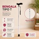 Bengala T Bastão com Altura Regulável até 90 Kg