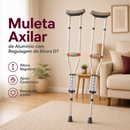 Muleta Axilar de Alumínio com Regulagem de Altura D7 (1 unidade)