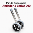 Par de Rodas para Andador 3 Barras D10 - Dellamed