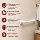 Barra De Apoio de Alumínio para Banheiro 30 Cm Cor Branco
