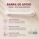 Barra de Apoio 40Cm - Aço Galvanizado Segurança e Conforto para Idosos e Deficientes