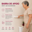 Barra de Apoio 40Cm - Aço Galvanizado Segurança e Conforto para Idosos e Deficientes