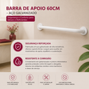 Barra de Apoio 60Cm - Aço Galvanizado Segurança e Conforto para Idosos e Deficientes