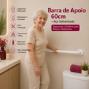 Barra de Apoio 60Cm - Aço Galvanizado Segurança e Conforto para Idosos e Deficientes