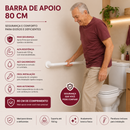 Barra de Apoio 80 cm - Aço Galvanizado - Segurança e Conforto para Idosos e Deficientes