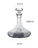 Decantador de Vidro Transparente Moderno para Vinho e Brandy Ideal para Festas e Jantares