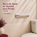 Barra De Apoio de Alumínio para Banheiro 30 Cm Cor Branco