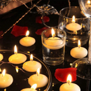 Discos de Velas Flutuantes Brancas