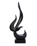 Escultura Decorativa de Chama Abstrata em Resina