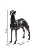 Estátua de Cachorro Galgo em Resina Decoração Elegante para Sala ou Escritório