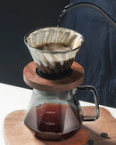 Jarra de Café de Vidro Transparente com Filtro Reutilizável Design Diamante