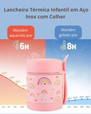 Lancheira Térmica Infantil em Aço Inox com Colher