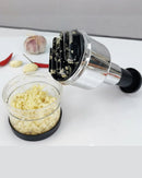 Picador Manual de Alho e Cebola Cortador de Alimentos com Lâminas de Inox