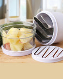 Picador Manual de Alho e Cebola Cortador de Alimentos com Lâminas de Inox