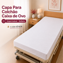 Capa Para Colchão Caixa de Ovo Impermeável - Solteiro