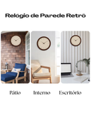 Relógio de Parede Francês em Porcelana e Madeira