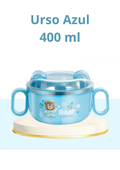 Tigela lancheira infantil em aço inox 304 com alça