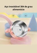 Tigela lancheira infantil em aço inox 304 com alça