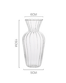 Vaso de Vidro Nórdico Transparente para Decoração de Flores e Arranjos
