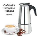 CremaLux – Cafeteira Italiana Premium em Aço Inox