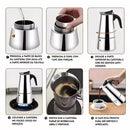 CremaLux – Cafeteira Italiana Premium em Aço Inox