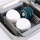 DrainFlex – Escorredor de Pia Ajustável em Inox para Cozinha