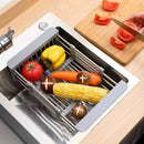 DrainFlex – Escorredor de Pia Ajustável em Inox para Cozinha