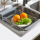 DrainFlex – Escorredor de Pia Ajustável em Inox para Cozinha