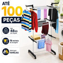 DryFlex -  Varal 3 Andares Reforçado Com Rodinhas Dobrável Portátil - Entrega Grátis