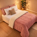 Edredom Coberdrom Queen Sherpa Dupla Face 2,40x2,20m Peludo Quente para Inverno