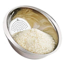 Escorredor de Arroz Inox Lava Alimentos Multiuso Frutas, Legumes e Saladas