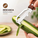 Fatiador 3 em 1 - Faca Multifuncional em Aço Inox para Descascar e Fatiar - Entrega Grátis