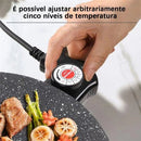 GrillMax - Grill Elétrico Antiaderente de Pedra Vulcânica Maifan Stone