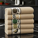 Kit 10 Panos de Prato 40x65 Jacquard Atoalhado  Alta Absorção, Macio e Resistente para Cozinha