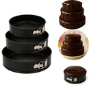 Kit 3 Formas Redondas Antiaderentes com Fundo Removível — Bolo, Torta e Cheesecake