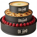 Kit 3 Formas Redondas Antiaderentes com Fundo Removível — Bolo, Torta e Cheesecake