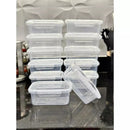 Kit Conjunto 10 Marmitas 800ml com travas Herméticas Transparente