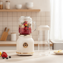 Mini Liquidificador Portátil Premium  Recarregável, 10 Lâminas UltraCut e Copo com Tampa e Canudo