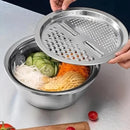 Ralador 3 em 1 - Inox com Tigela e Escorredor Multiuso - Entrega Grátis