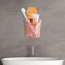 Suporte para Escova e Pasta de Dente em Acrílico – Organizador de Banheiro com Urso Adesivo