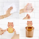 Suporte para Escova e Pasta de Dente em Acrílico – Organizador de Banheiro com Urso Adesivo