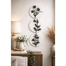 Trio de Quadros Florais Redondos em MDF